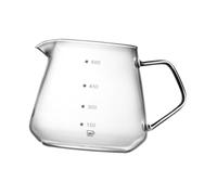 Llazsybz Tasse à Expresso, Tasse à Mesurer en Verre, Accessoires pour Machines à Expresso, Pot à Mousse de Lait avec Bec Verseur pour Boire Au Café Ou Au Burea, Clair