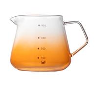 Llazsybz Tasse à Expresso, Tasse à Mesurer en Verre, Accessoires pour Machines à Expresso, Pot à Mousse de Lait avec Bec Verseur pour Boire Au Café Ou Au Burea, Orange