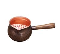 Llazsybz Théière En Cuivre Robuste, Petite Bouilloire Martelée avec Filtre Intégré, Design Traditionnel, Poignée Latérale, Convient pour, 300 ml