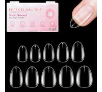LLBA Lot de 360 faux ongles en gel souple - 10 tailles - Couvrance complète - Qualité salon durable, aspect naturel et confortable - 10 tailles (rond, court)