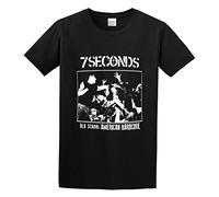 Llbang 7 Seconds Old School America Unisex 100% Cotton Short-Sleeve T-Shirts Black S