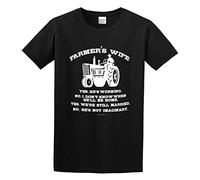 Llbang Farmer's Wife Joke Unisex 100% Cotton Short-Sleeve T-Shirts Black XL