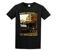 Llbang Flamin' Groovies Shake Some Action Unisex 100% Cotton Short-Sleeve T-Shirts Black S
