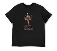 Llbang Free Hugs for Everyone Facehugger Prometheus Weyland Fun Alien O-Neck 100% Cotton Short Sleeve Unisex T-Shirt XL