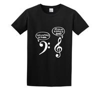 Llbang Nothing But Treble Bring Us Down Clef Note Bass Music Symbol Unisex 100% Cotton Short-Sleeve T-Shirts Black L
