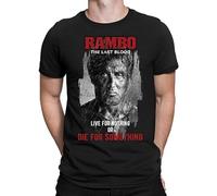 Llbang Rambo Last Blood Five V T Shirt Live for Nothing Or Die Fro Something T-Shirt S