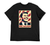 Llbang Ronald Reagan Retro Propaganda O-Neck 100% Cotton Short Sleeve Unisex T-Shirt XXL