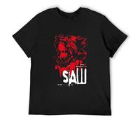Llbang Saw Head Torture Horror Movie O-Neck 100% Cotton Short Sleeve Unisex T-Shirt L