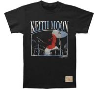 Llbang Who Men's Keith Moon Drums Vintage T-Shirt Black Unisex 100% Cotton Short-Sleeve T-Shirts Black XXXL