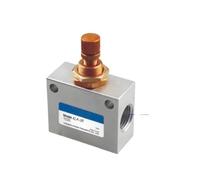 LLBOGRGGN 1 valve de débit pneumatique à sens, contrôle de vitesse, KLA-08, 1/4", ton argent