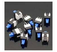 LLBOGRGGN 10PCS 8 * 8 interrupteur à bouton de verrouillage interrupteur à bouton double rangée autobloquant 6 pieds