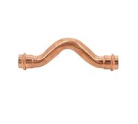 LLBOGRGGN 15/22mm Copper End Feed Elbow Welding Pipe Fitting Air Condition Refrigeration double crush V type(ID22mm)