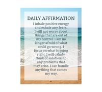 LLBOGRGGN Affirmations Wall-Art, Motivational Self-Talk Poster for Home Office Decor, Inspirational Print for Bedroom, Gym, Classroom, Office(Framed,12x18inch(30x45cm))
