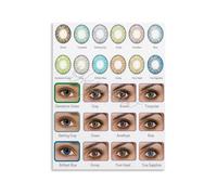 LLBOGRGGN Beauty Salon Color Lens Selection Guide Canvas Print Wall-Art for Makeup Studio Decor(Unframed,08x12inch(20x30cm))
