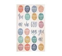LLBOGRGGN Biblical Affirmations Wall-Art Inspirational Print on Identity in Christ for Christian Living Room Decor and Encouragement Gift(Unframed,08x12inch(20x30cm))
