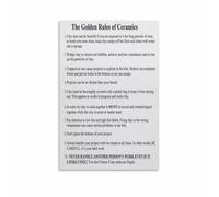 LLBOGRGGN Ceramics & Pottery Knowledge Poster, Essential Rules & Tips Guide, Educational Canvas Wall-Art for Studio, Classroom, or Home Decor(Unframed,08x12inch(20x30cm))