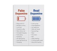 LLBOGRGGN Dopamine Brain Health Poster Educational Wall Decor Compare Bad Habits Canvas Art Print(Framed,16x24inch(40x60cm))