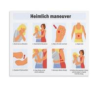 LLBOGRGGN Emergency First Aid Visual Guide Poster Wall Chart for Education Training Room Public Space Decor School Office Reference Procedural(Unframed,08x12inch(20x30cm))