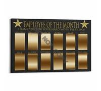 LLBOGRGGN Employee Achievement Poster Star Performer Recognition Office Canvas Print Motivational Workplace Decor for Managers(Unframed,08x12inch(20x30cm))