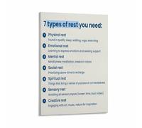 LLBOGRGGN Holistic Rest Poster Self Care and Wellness Inspiration Chart for Home Decor Bedroom Office and Creating a Calm Living Space(Unframed,16x24inch(40x60cm))