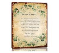LLBOGRGGN Home Welcome Metal Sign Irish Blessing May Your Be Filled with Peace Retro Tin Plaque for Mudroom Stair Landing 8 X 12 inch