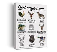 LLBOGRGGN Hunting Prayer & Blessings Wall-Art - Outdoor Faith Inspired Print for Cabin, RV or Home Office - Gift for Hunter, Outdoorsman(Unframed,16x24inch(40x60cm))