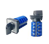 LLBOGRGGN Interrupteur rotatif à 3 positions LW8-20/4, marche-arrêt-marche, 4 niveaux, 20 A, sélecteur de vitesse, came LLBOGRGGN