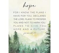 LLBOGRGGN Jeremiah 29 11 Bible Verse Poster Hope Christian Wall-Art Inspirational Scripture Home Decor Uplifting Gift For Believers(Unframed,08x12inch(20x30cm))