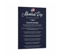 LLBOGRGGN Military Honor Poster, Tribute to Bravery and Sacrifice Canvas Print for Memorial Day, Study, Family Room Decor(Framed,08x12inch(20x30cm))
