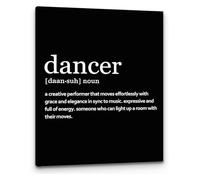 LLBOGRGGN Modern Minimalist Dance Quote Wall-Art Dancer Definition Print Canvas Painting Artwork for Home Bedroom Office Living Room Dance Studio Decor(Unframed,16x24inch(40x60cm))