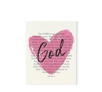 LLBOGRGGN Pink Bow & Heart Scripture Art, Feminine Bible Verse Wall Decor, Christian Religious Print for Home Office(Unframed,08x12inch(20x30cm))