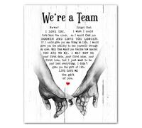LLBOGRGGN Romantic Marriage Poster, We're A Team Inspirational Quote Wall-Art, Wedding Vows Print for Couples, First Home Gift, Canvas Wall Decor(Unframed,12x18inch(30x45cm))