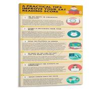 LLBOGRGGN SAT Reading Strategies Poster 6 Practical Tips to Boost Your Score Educational Wall Chart for Students(Unframed,16x24inch(40x60cm))