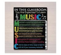 LLBOGRGGN School Music Classroom Metal Sign For Wall Decor Rhythm Tempo Dynamics Poster Teacher Appreciation Tin 8 X 12 inch