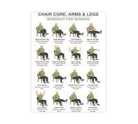 LLBOGRGGN Seated Full Body Workout for Older Adults Low Impact Chair Exercises Core Arms Legs Chart Canvas Poster Fitness Wall-Art for Senior Living Room(Unframed,08x12inch(20x30cm))