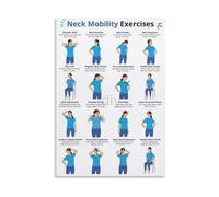 LLBOGRGGN Stretch Guide Poster for Neck Shoulder Tension Improve Posture Correct Alignment Exercises Wall-Art for Home Office Gym Decor(Framed,16X24inch(40X60cm))