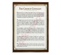 LLBOGRGGN The Church Covenant in Script, Elegant Canvas Print, Wall-Art for Narthex, Christian Bookstore, Home Worship Space(Unframed,16x24inch(40x60cm))