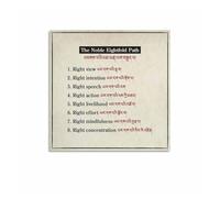LLBOGRGGN The Noble Eightfold Path Buddhist Guide Poster, Canvas Print Wall-Art, Spiritual Decor for Zen Space, Study(Unframed,12x18inch(30x45cm))
