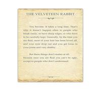 LLBOGRGGN The Velveteen Rabbit Motivational Print You Become Affirmations Wall Decor for Gift Idea(Unframed,16x24inch(40x60cm))
