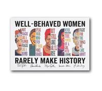 LLBOGRGGN Unapologetic Women's History Poster - Famous Quote on Canvas, Feminist Art Print for Home Decor, Office, Study, or Women's Empowerment(Unframed,08x12inch(20x30cm))
