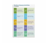 LLBOGRGGN Visual Stimulation for Babies Canvas Wall-Art High Contrast Play Guide Newborn Activities Nursery Decor(Framed,08x12inch(20x30cm))