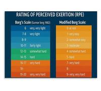 LLBOGRGGN Workout RPE Poster Exertion Scale Guide for Garage Gym Wall | Coaches athletes and beginners to match feel with target intensity zone(Unframed,12x18inch(30x45cm))