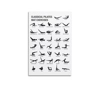 LLBOGRGGN Yoga & Pilates Poster, Essential Poses for Strength & Flexibility, Educational Wall-Art for Practitioners, Students(Unframed,08x12inch(20x30cm))