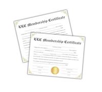 LLC Lot de 6 certificats de propriété officiels 21,6 x 27,9 cm sur Linen Corporation Members Stock Limited Liability Company to Frame Short Form