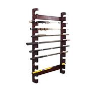 LLCOP Support de Queue de Billard, 10 Porte-Queue de Billard, Porte-Queue en Bois de Billard Mural, Porte-Canne à pêche à Stockage Horizontal/Porte-bâton de Piscine Porte-bâtons de Billard