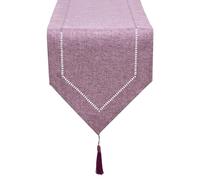 LLCUTESHOP Chemin de Table La Colour Violette 32 x 220 cm Moderne au Design Innovant Lin Couleur Pure, Lavable de Bonne Qualité Chemin de Table épis de blé Design Restaurant Party Holiday Décoration