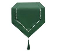 LLCUTESHOP Chemin de Table Vert foncé 32 x 220 cm Moderne au Design Innovant Lin Couleur Pure, Lavable de Bonne Qualité Chemin de Table épis de blé Design Restaurant Party Holiday Décoration