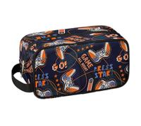 LLCXCSI Trousse de toilette de voyage pour garçons et enfants, kit Dopp étanche à suspendre pour homme, étui de transport Cool Switch compatible avec Nintendo Switch et console New Switch OLED,