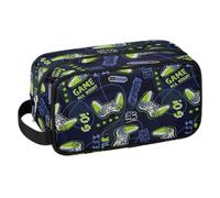 LLCXCSI Trousse de toilette de voyage pour garçons et enfants, kit Dopp étanche à suspendre pour homme, étui de transport Cool Switch compatible avec Nintendo Switch et console New Switch OLED,