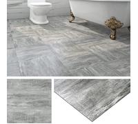 lle PVC Adhesive Sol Imitation Bois Imperméable Lino Sol Adhesif Salle de Bain Lame PVC Adhesive Sols Bois Gris 4 SOLS PVC